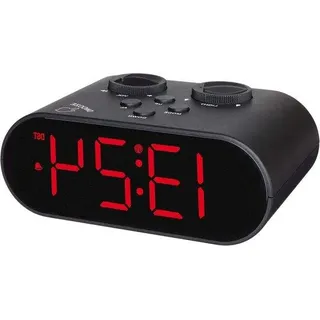 Radiowecker USB Ladefunktion groß LED Ziffern schwarz