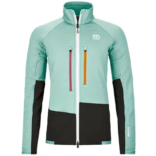 ORTOVOX FLEECE RIB JACKET W - Robuste, technische Kletter-Fleecejacke für Tage am Fels - GRÜN - DAMEN - M