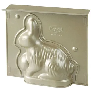 Dr. Oetker Backform Hase zu Ostern 600 ml Füllvolumen 3D Kuchenform in Gold mit Antihaftbeschichtung und Osterhase als Motiv zum backen Leckere Deko in Osterhasenform 1870