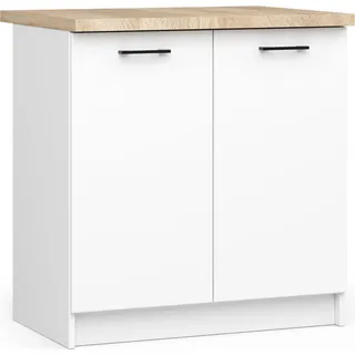 Akord Küchenschrank Oliwia 2-Türig Mit Weißer Arbeitsplatte 80X46X85 Cm - Weiß