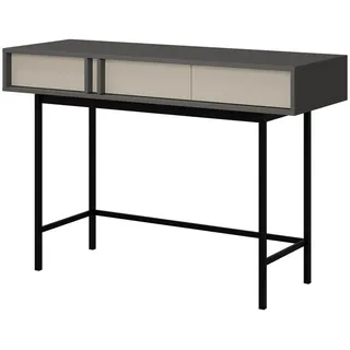 Mirjan24 Konsolentisch Alsy Al11 , Anthrazit, Beige , Metall , 2 Schubladen , Rechteckig , 123x83x43 cm , Wohnzimmer, Wohnzimmertische, Konsolentische
