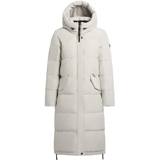 Steppmantel KHUJO "Steppmantel Riad-YM", Damen, Gr. XXL, beige (cotton cream), Obermaterial: 90% Polyester PES. 10% Elasthan EL.  Obermaterial: Futter: 100% Nylon NY. 100% Polyester PES., Mäntel Steppmantel