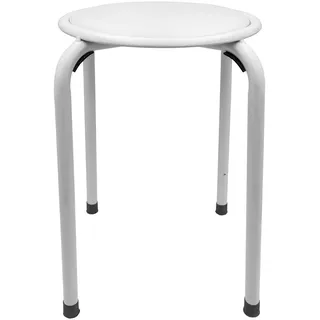 Sadena Badhocker , Weiß , Metall , 37x44x37 cm , freistehend , Badezimmer, Badezimmerausstattung, Badhocker & Duschhocker