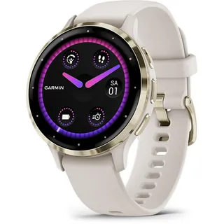 Garmin Venu 3S BT 41 mm Polymergehäuse beige Sportarmband beige S/M
