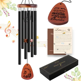 VENBEEL Windspiel für draußen, 81.3 cm Holz-Schmetterling-Windspiel für draußen, tolle Geschenke für Frauen und Mutter, einzigartiges Geschenk für Beste Freundin, Schwester, Geburtstag, Weihnachten