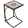 Gartenbeistelltisch 35 x 35 x 53 cm grau/rot