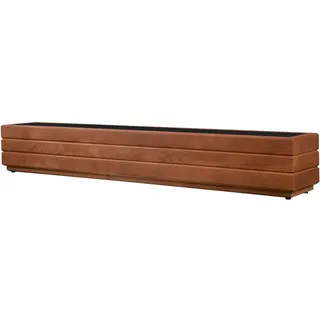 alfalux Pflanzkübel Für Garten Pflanzkasten Für Balkon Blumenkübel Für Fensterbank Blumenkasten Für Terrasse Kräuter-Balkonkasten aus Holz Blumentopf NUSS-BRAUN 110DES1717NU (110 x 17 x 17 cm)