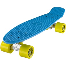 Ridge Skateboard Mini Cruiser, blau-gelb, 22 Zoll, R22