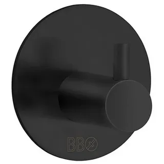 Haken , Schwarz , Metall , rund , 4.8x4.8x3 cm , Garderobe, Garderobenhaken, Kleiderhaken