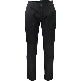 Elegante Herrenhose Schwarz - Slim Fit, 4 Taschen, Stilvolle Details - Schwarz