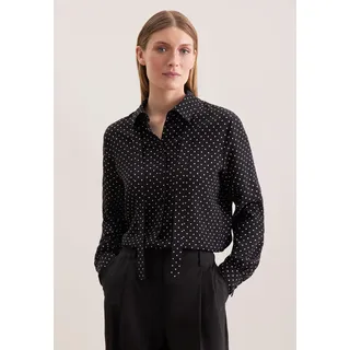 Seidensticker Schluppenbluse SEIDENSTICKER, Damen, Gr. XL(42), schwarz, 100% Viskose, gemustert, gepunktet, regular fit, ohne Ausschnitt, Blusen Schluppenbluse, 1/1 Druck