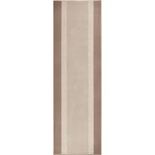 HANSE HOME Teppich Läufer Band 80x300cm – Teppichläufer Weicher Kurzflor Teppich Modernes Design Läufer für Flur, Schlafzimmer, Kinderzimmer, Badezimmer, Wohnzimmer, Küche Dekoläufer – Beige Creme