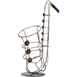 Weinflaschenhalter Saxophonform aus Metall Retro | Weinregal, ative Tischaufstellung, Metallobjekt, für Zuhause, Büro, Küche, Esszimmer, Bar, Wohnbereich