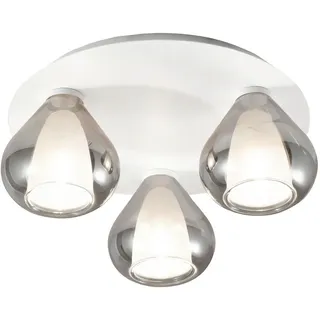 Fabas Luce Deckenleuchte , Hellgrau , Metall , Tropfen , rund , 18 cm , ISO 9001 , Lampen & Leuchten, Innenbeleuchtung, Deckenleuchten, Deckenleuchten
