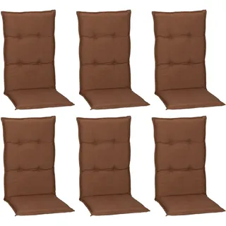 Beo Sitzauflage Hochlehner Tolonaro 6er-Set DunkelBraun
