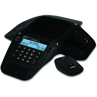 ALCATEL Conference IP1550 - SIP-Gerät mit hoher Audioqualität - 2 mobile DECT-Mikrofone - SIP- & Bluetooth-Anrufe - Freisprechfunktion - 3 SIP-Accounts - Beleuchtetes Display - Telefonbuch - PoE