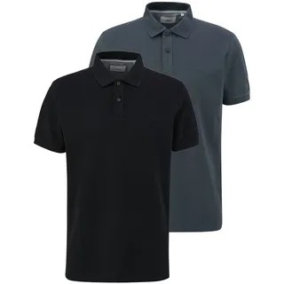s.Oliver Poloshirt "Poloshirt Basic Poloshirt 2er Pack" 2, schwarz, dunkelgrau