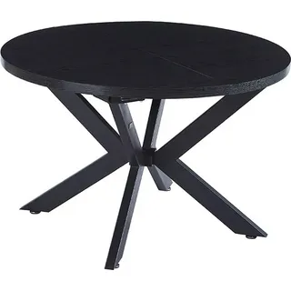 HOME DELUXE Esstisch Rund Ausziehbar AVENTURA inkl. Sternfuß - 120 x 120 cm Dark Oak |Küchentisch, Esszimmer, Esszimmertisch - Bronze, Dunkelbraun, Hellbraun