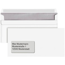Bild Briefumschläge DIN lang mit Fenster weiß selbstklebend 250 St.