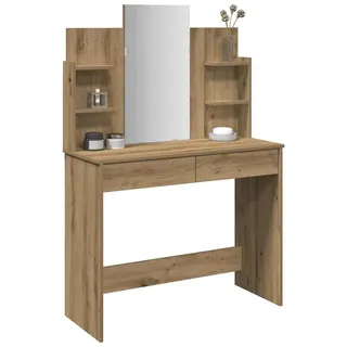 vidaXL Schminktisch mit Spiegel Artisan-Eiche 96x39x142 cm - Braun