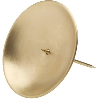 NKlaus Adventskränz Kerzenhalter mit Dorn Ø10cm Messing Gold matt Geburtstagskränzen 10663