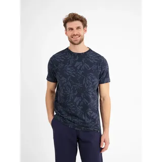 T-Shirt LERROS "T-Shirt mit Stretchanteil", Herren, Gr. S, blau (classic navy), 95% Baumwolle, 5% Elasthan, Rundhals, Shirts T-Shirt