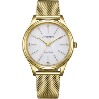 Citizen EM1222-87A Uhr Damenuhr Edelstahl gold