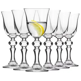 KIAPPO Schnapsgläser Set KRISTA 50 ml - Klare Shotgläser aus Glas - Geschenkverpackung - Perfekt für Wodka, Liköre & Spirituosen