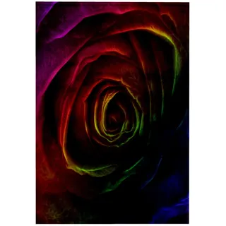 3D Rose Modern Abstraktes Blatt Natur Vektor Muster Hand-/Sporthandtuch 15x22 Weiß