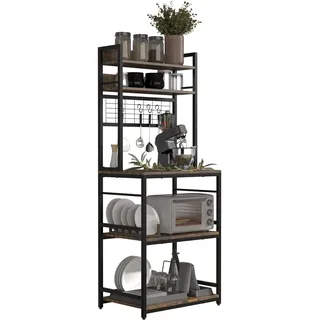 VCM Unterschrank Küchenregal Kommode Buffet Mikrowelle Kolari 60 x 40 x 0 cm Braun
