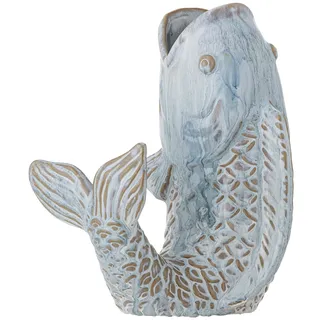 Bloomingville Hiro Vase Blau, Steingut,