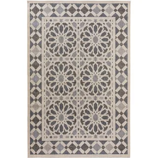 benuta Nest Outdoorteppich River Beige/Blau 100x150 cm , Textil , Rechteckig , 100x150 cm , Oeko-Tex® Standard 100 , wasserabweisend , Teppiche und Böden, Teppiche, Outdoorteppiche