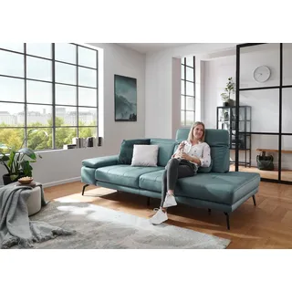 Die PlanBar Recamiere »MP-IN20126 optional mit Drehsitzfunktion« Inkl. Kopfteilverstellung, Federkern oder Kaltschaumpolsterung, blau