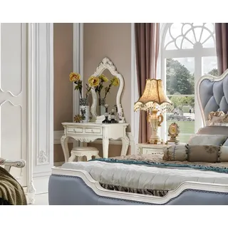 Schminktisch Spiegel Hocker Luxus Konsole Echtholz Schlafzimmer Barock Rokoko