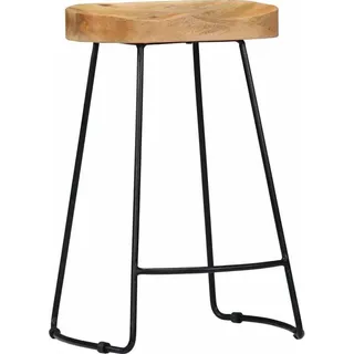 vidaXL Gavin Barhocker 2 Stk. Massivholz Mango - Braun