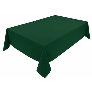 Hochwertige Tischdecke aus Minimate Gewebe. Modern, glatt, breiter Saum, bügelfrei, strapazierfähig, waschbar, trocknergeeignet. Küche und Wohnzimmer. Größe und Farbe wählbar. (Dunkelgrün, 140 x 400)