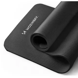 wozinsky Gymnastikmatte 181 x 63 x 0.9 cm thick gymnastic yoga mat black