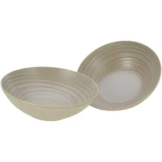 Creatable, 33063, Serie Lava Stone, 2-teiliges Geschirrset für 2 Personen, Salatschüssel Set aus Steinzeug, spülmaschinen- und mikrowellengeeignet, Made in Europe
