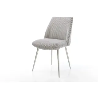 DeLife Esszimmerstuhl Elso-Flex Cord silbergrau 4-Fuß konisch