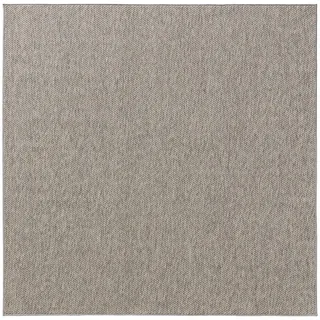 benuta Outdoorteppich Iowa Hellgrau 300x300 cm , Kunststoff , Quadratisch , 300x300 cm , wasserabweisend , Teppiche und Böden, Teppiche, Outdoorteppiche