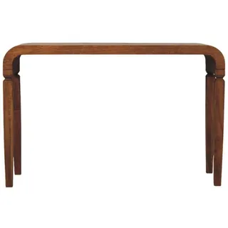 Artisan Furniture Konsolentisch mit Amber-Eichen-Finish, eckige Beine, braun , Braun , Holz , Echtholz,Mangoholz , Rechteckig , 120x78x35 cm , FSC 100% , Wohnzimmer, Wohnzimmertische, Konsolentische