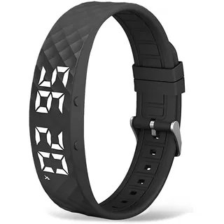 Smart Wecker Armband,Multifunktional Vibrationswecker Armband,Vibrationsarmband Wecker Sanftes Wecken Für Gesünderen Schlaf Leiser Betrieb,Wasserdicht,Verlängerte Batterielebensdauer (Schwarz)