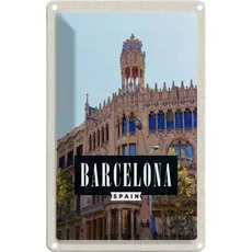 Blechschild 20x30 cm - Barcelona Spanien Sargrada