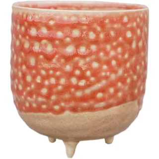 Ivyline Titan Reactive Glaze Übertopf mit Fuß H 7 cm T 7 cm