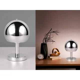 LED Tischleuchte Silber Chrom, Pilzlampe Wohnzimmer Nachttischlampe Schlafzimmer