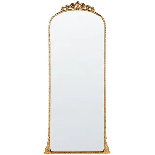 Beliani Wandspiegel gold Metall 51/114 cm Livry , Goldfarben , Rechteckig , 51x114x3 cm , Spiegel, Wandspiegel