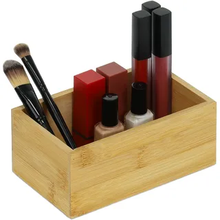 Relaxdays Bambus Box 6,5 x 16,5 x 10 cm 10-tlg. braun