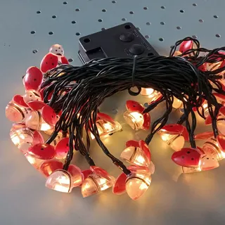 SUAVER Solar Lichterkette Außen, 21.3ft 30LED Marienkäfer Lichterkette Wasserdicht Solar Beleuchtung Deko lichterkette für Garten,Balkon,Terrasse,Tor,Hof,Hochzeit,Party(Warmweiß)