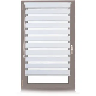 Relaxdays Doppelrollo Klemmfix 80 x 156 cm Mehrfarbig