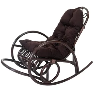 MCW Schaukelstuhl Braun , Holz , 58x110x139 cm , Wohnzimmer, Sessel, Schaukelstühle